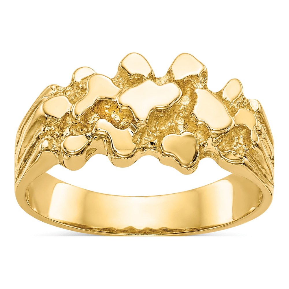 14K Yellow Gold Nugget Ring