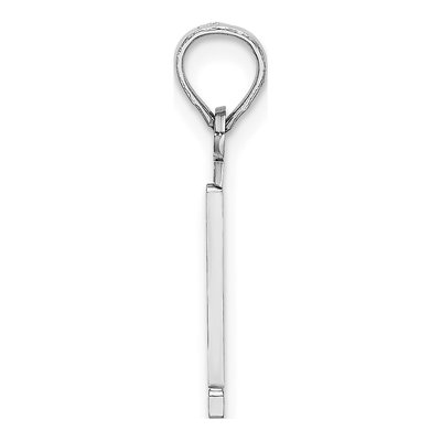 14K White Gold Number 1 Pendant – view 3