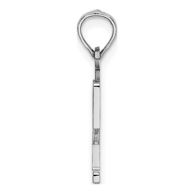 14K White Gold Number 2 Pendant – view 3