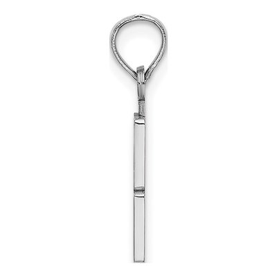 14K White Gold Number 3 Pendant – view 3