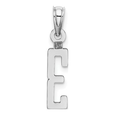 14K White Gold Number 3 Pendant – view 5
