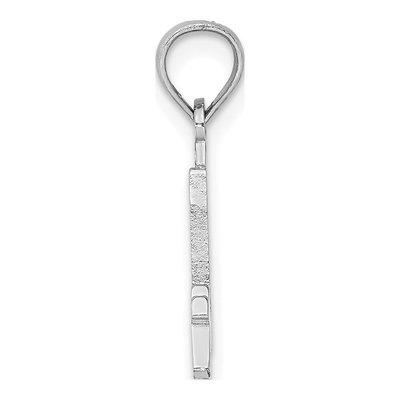 14K White Gold Number 4 Pendant – view 2