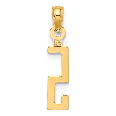 14K Yellow Gold Number 5 Pendant – view 5