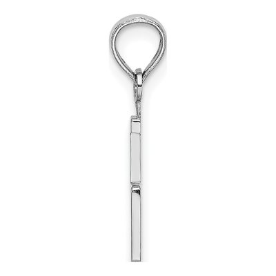 14K White Gold Number 5 Pendant – view 3