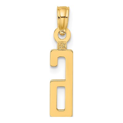 14K Yellow Gold Number 6 Pendant – view 5