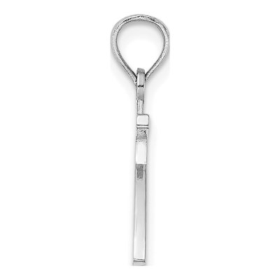 14K White Gold Number 7 Pendant – view 3