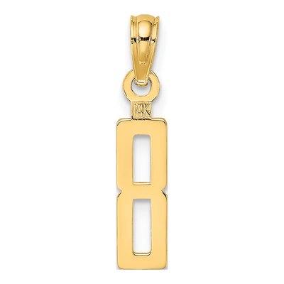 14K Yellow Gold Number 8 Pendant – view 5