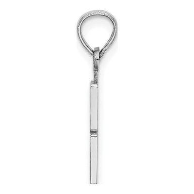 14K White Gold Number 8 Pendant – view 3