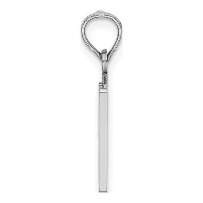 14K White Gold Number 10 Pendant – view 3