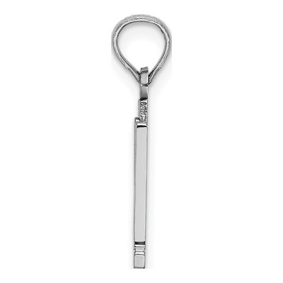 14K White Gold Number 11 Pendant – view 3