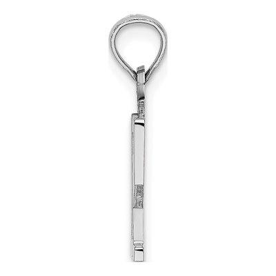 14K White Gold Number 12 Pendant – view 3