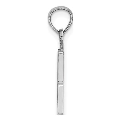 14K White Gold Number 13 Pendant – view 3