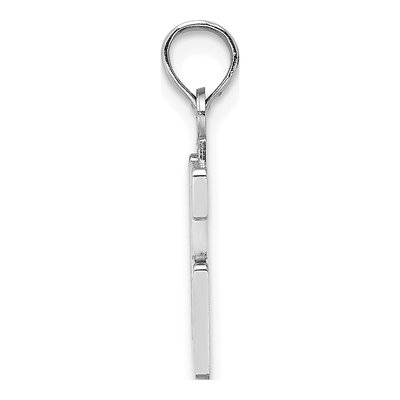 14K White Gold Number 16 Pendant – view 3