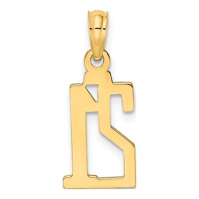 14K Yellow Gold Number 21 Pendant – view 5