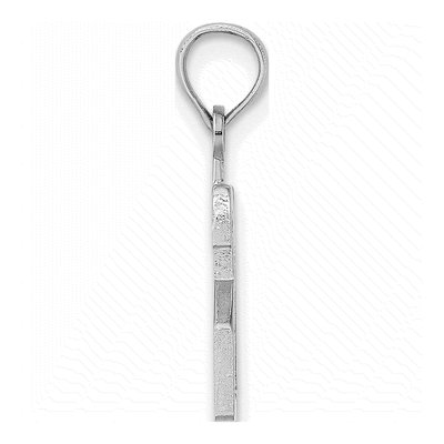 14K White Gold Number 21 Pendant – view 3