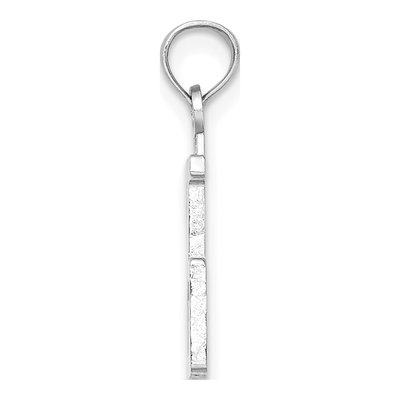 14K White Gold Number 25 Pendant – view 3