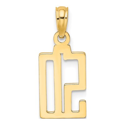 14K Yellow Gold Number 50 Pendant – view 5