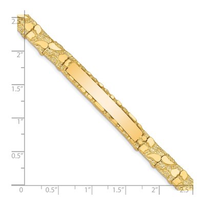 14K Yellow Gold 7mm Nugget Link Chain Bracelet – view 3