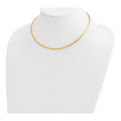 14K Yellow Gold Domed Omega Necklace – view 4