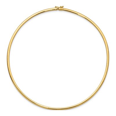 14K Yellow Gold Domed Omega Necklace – view 4
