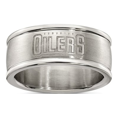 Edmonton Oilers Stainless Steel Ring