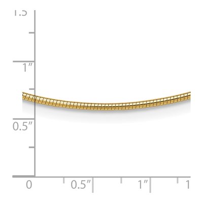 14K Yellow Gold Round Omega Necklace – view 4