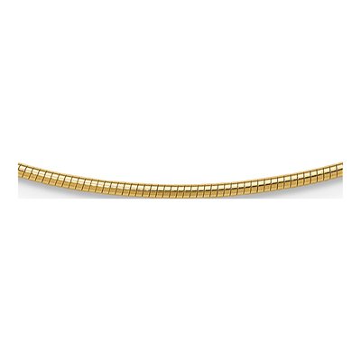14K Yellow Gold Round Omega Necklace