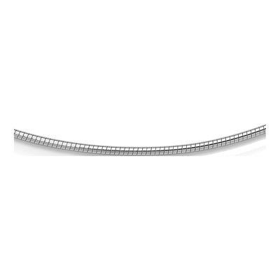 14K White Gold Omega Necklace