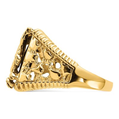 Men's 14K Yellow Gold Onyx Eagle Ring – view 5
