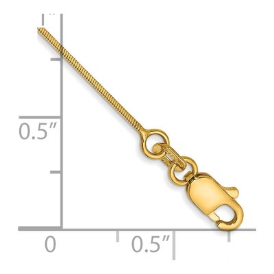 14K Yellow Gold 0.6mm Snake Chain Bracelet – view 3