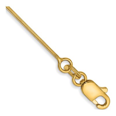 14K Yellow Gold 0.6mm Snake Chain Bracelet