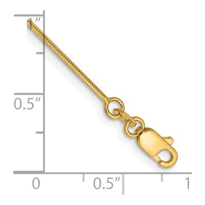 14K Yellow Gold 0.8mm Snake Chain Bracelet – view 2