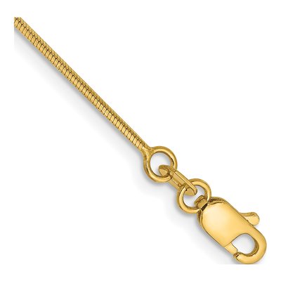 14K Yellow Gold 0.8mm Snake Chain Bracelet