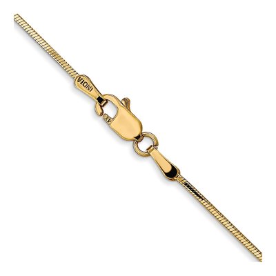 14K Yellow Gold 0.9mm Octagonal Snake Chain Bracelet – view 4
