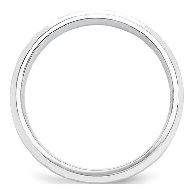 Platinum 5mm Beveled Edge Comfort-Fit Wedding Band – view 3