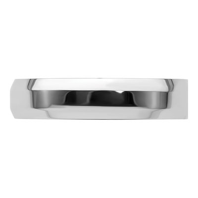 Platinum 5mm Beveled Edge Comfort-Fit Wedding Band – view 4