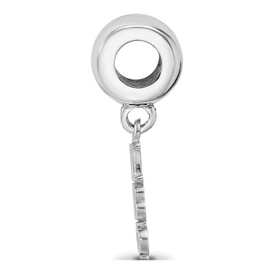 Pi Beta Phi Sterling Silver Vertical Letters on Bead – view 3