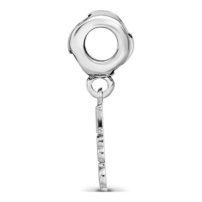 Pi Beta Phi Sterling Silver Heart Bead – view 3