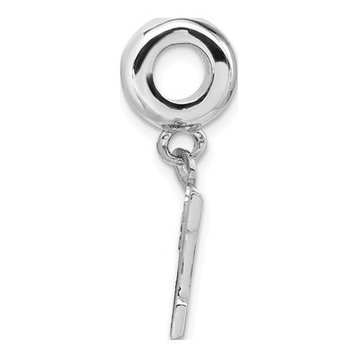 Sterling Silver I Heart My Police Mom Dangle Bead – view 2