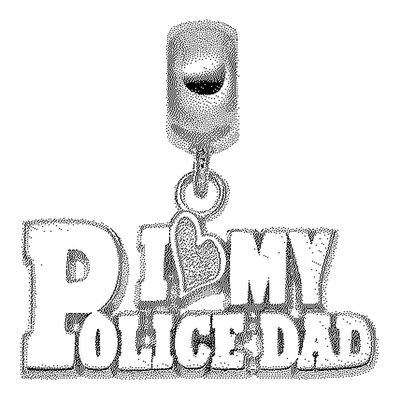 Sterling Silver 'i Love My Police Dad' Bead