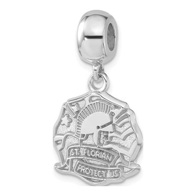 Sterling Silver Saint Florian Dangle Bead