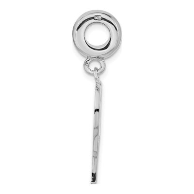 Sterling Silver K9 Heart Dangle Bead – view 2