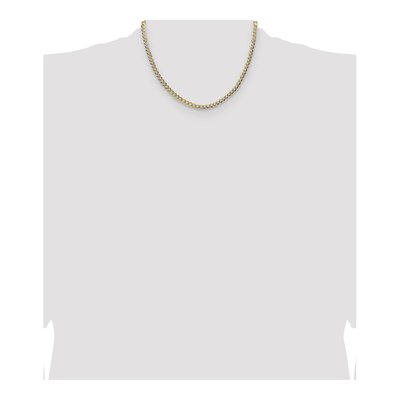14K Yellow Gold 4.8mm Pave Flat Cuban Chain – view 4