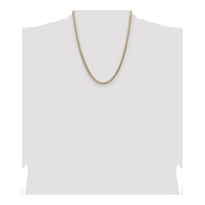 14K Yellow Gold 4.8mm Pave Flat Cuban Chain – view 4