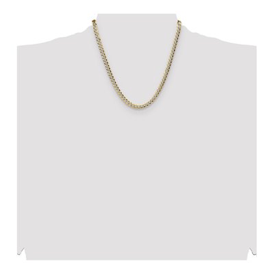 14K Yellow Gold 5.9mm Pave Flat Cuban Chain – view 4