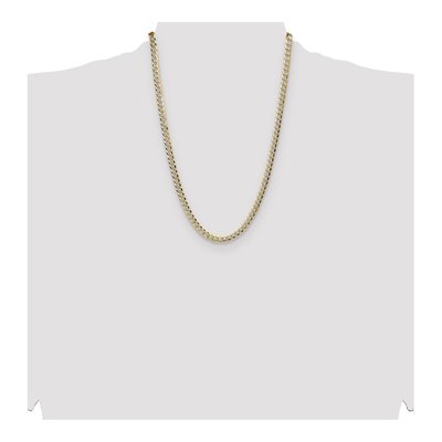 14K Yellow Gold 5.9mm Pave Flat Cuban Chain – view 4