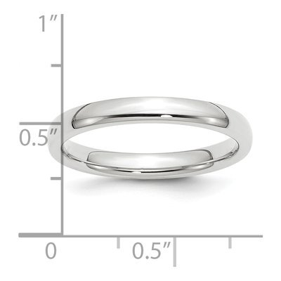 Platinum 3mm Comfort-Fit Wedding Band – view 6