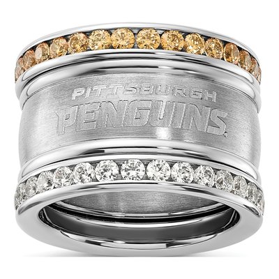 NHL Pittsburgh Penguins Crystal Ring Set