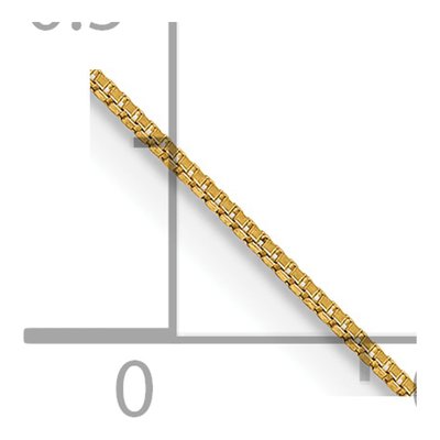 14K Yellow Gold 0.5mm Box Chain Anklet – view 2