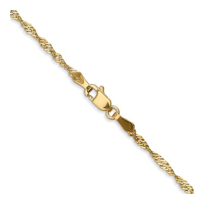 14K Yellow Gold 1.7mm Singapore Chain – view 4